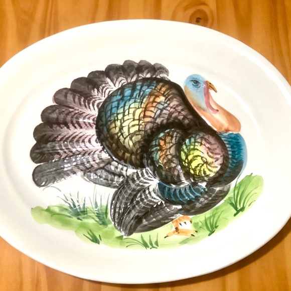 Rare Vintage 19" Porcelain Platter / Back Stamped - Picture 1 of 7
